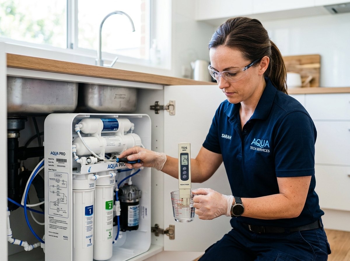 Technician Servicing Water Purifier